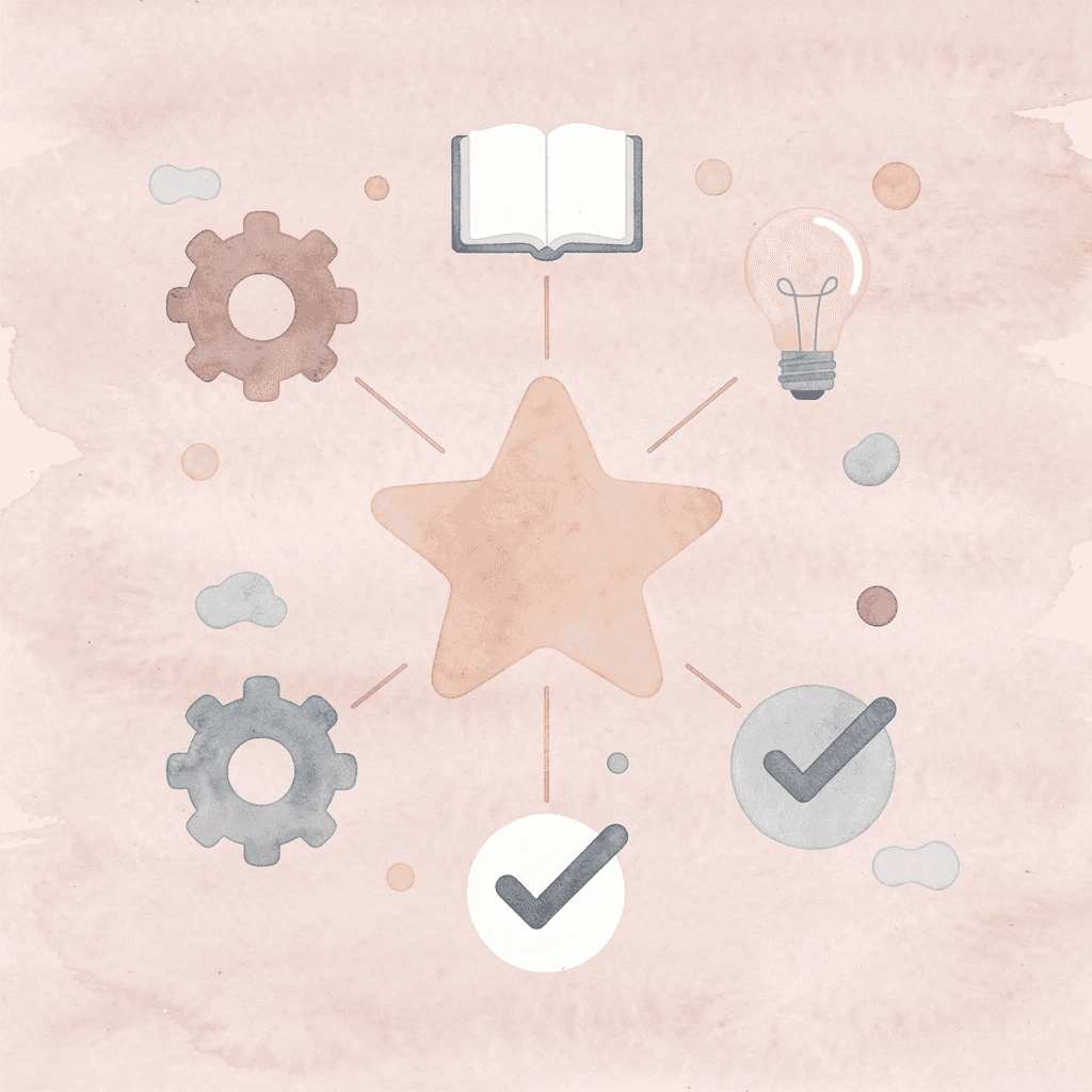 Hub diagram showing comprehensive application strategy beyond test scores