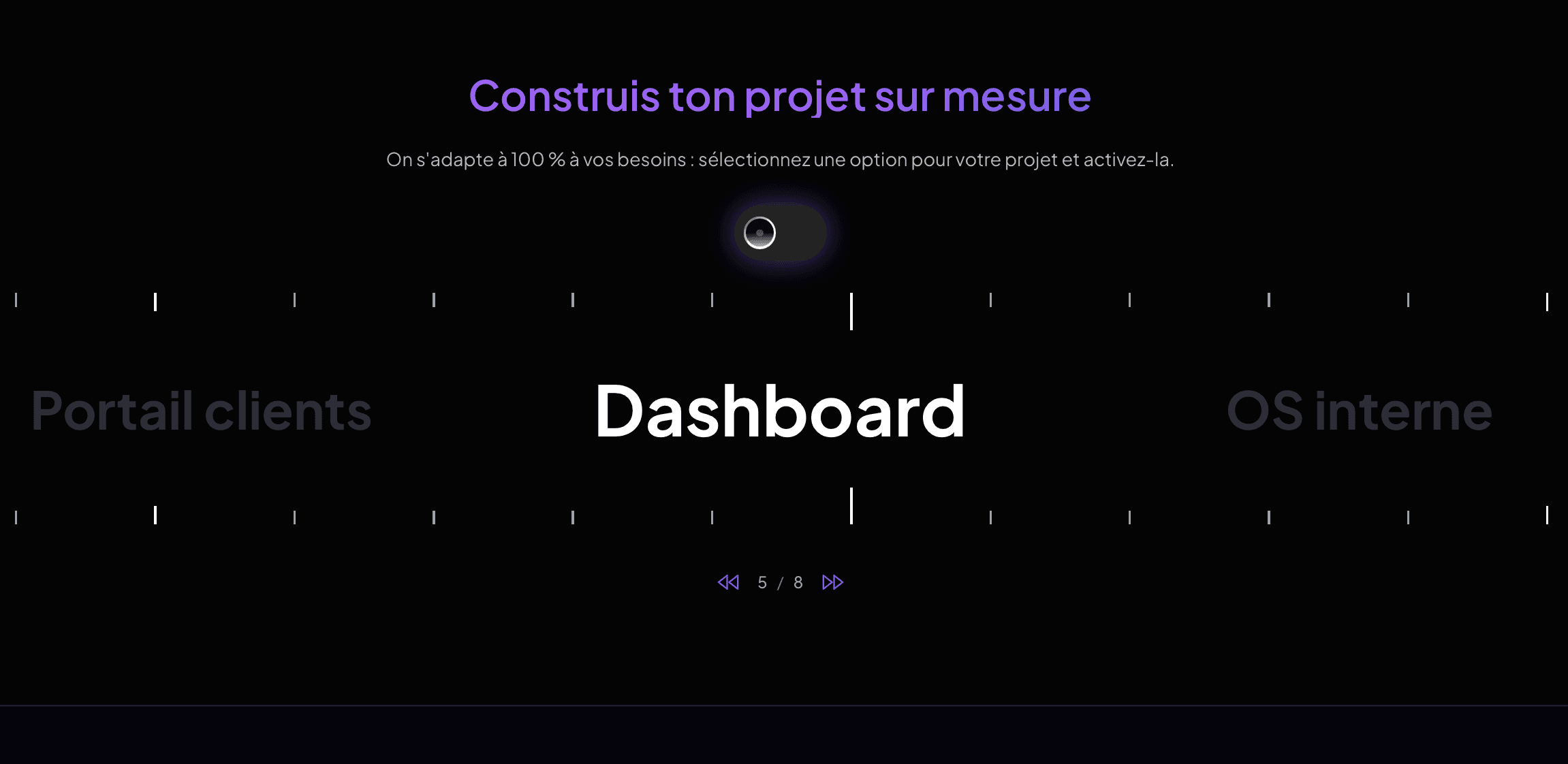 Sélecteur — Carrousel de projets