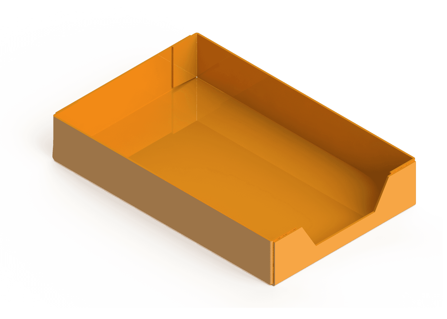 Orangefarbene Papierablage - Büroorganisation & Schreibtischzubehör