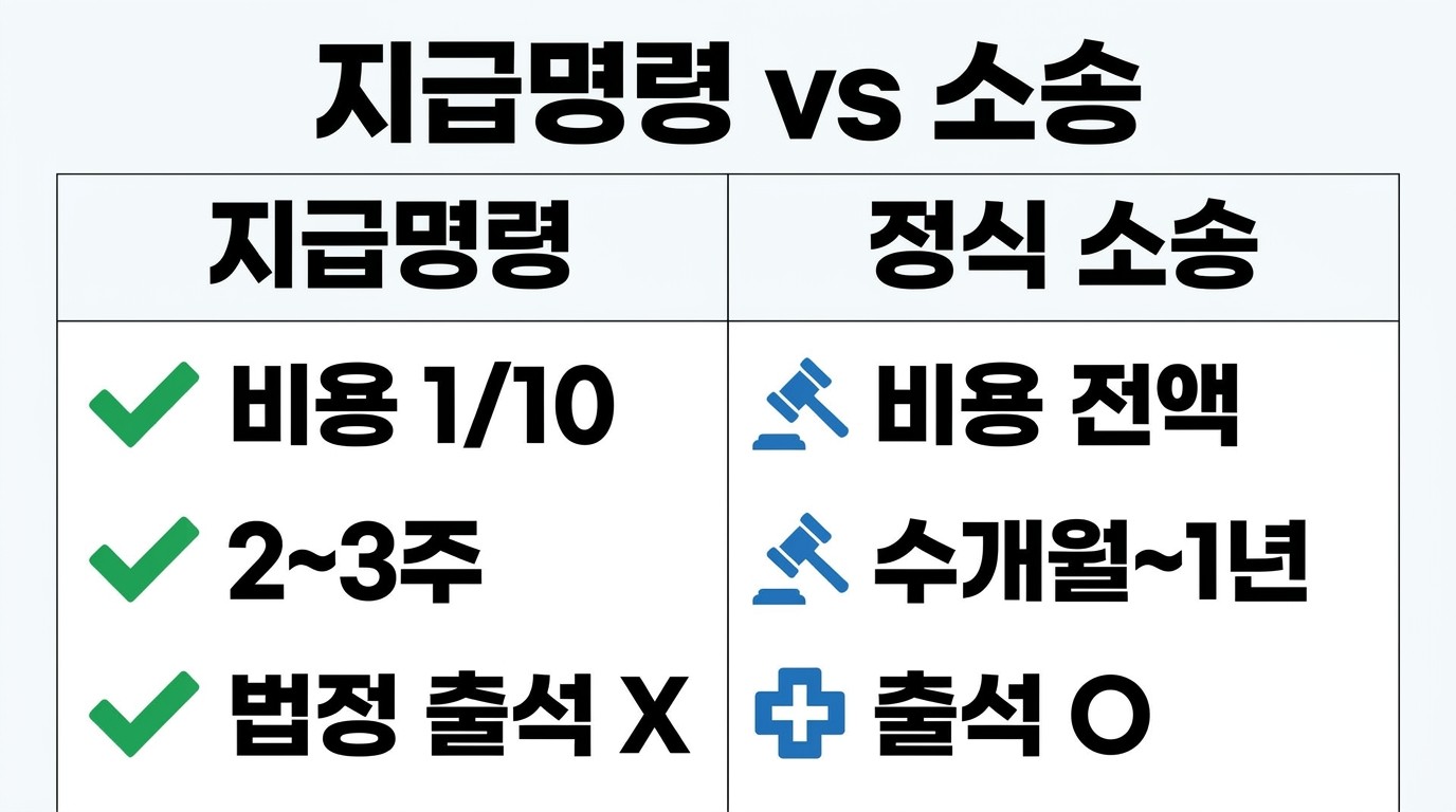 지급명령 vs 소송
