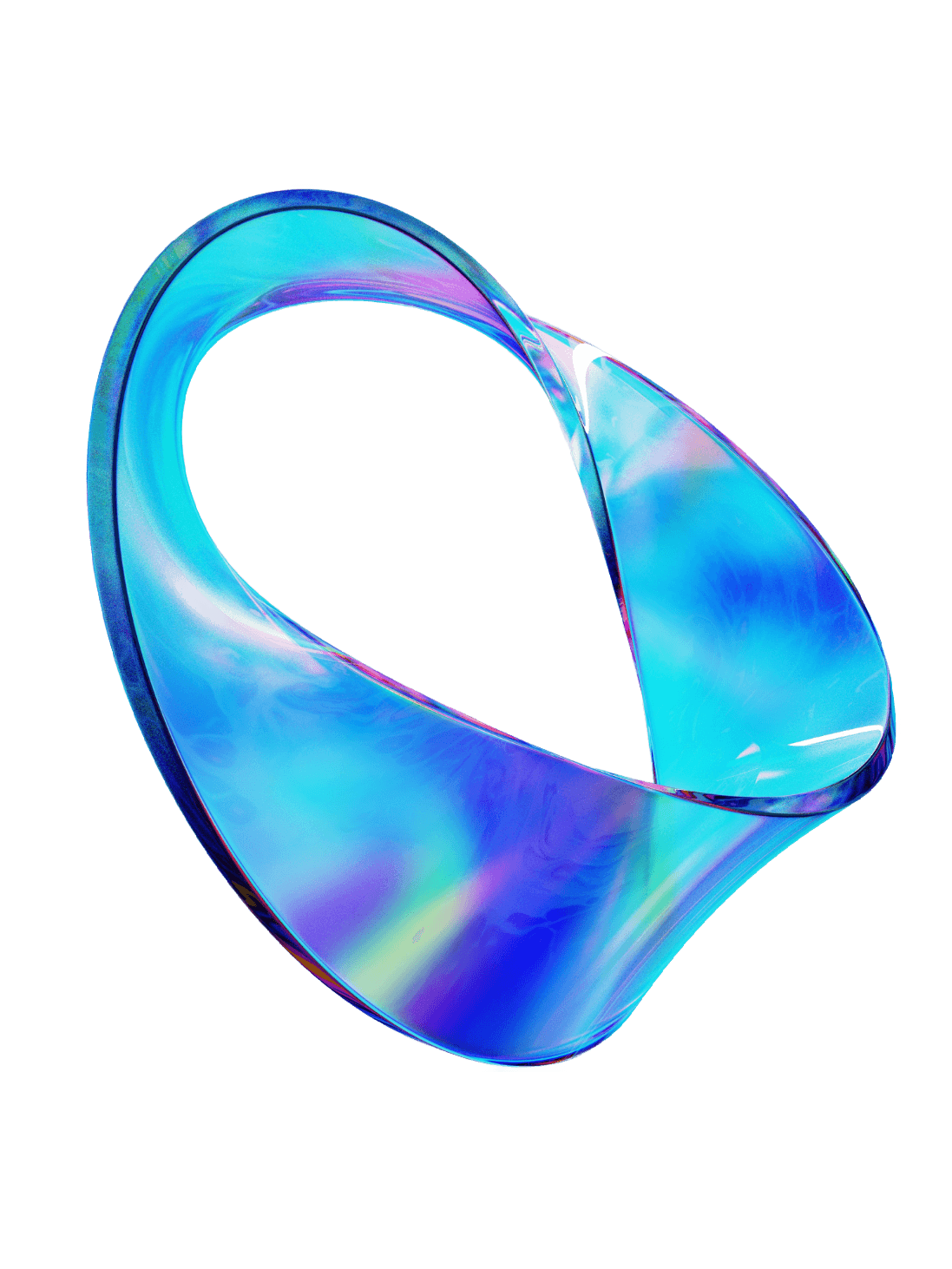a blue and purple object is floating in the air (Background Removed)