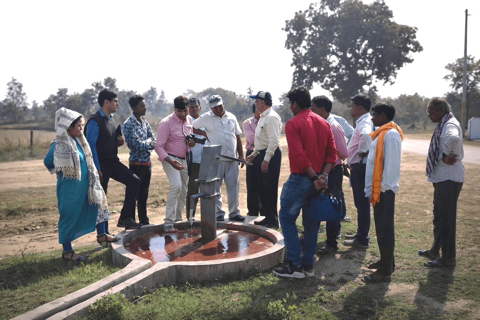Bird eye view of water flow through a region