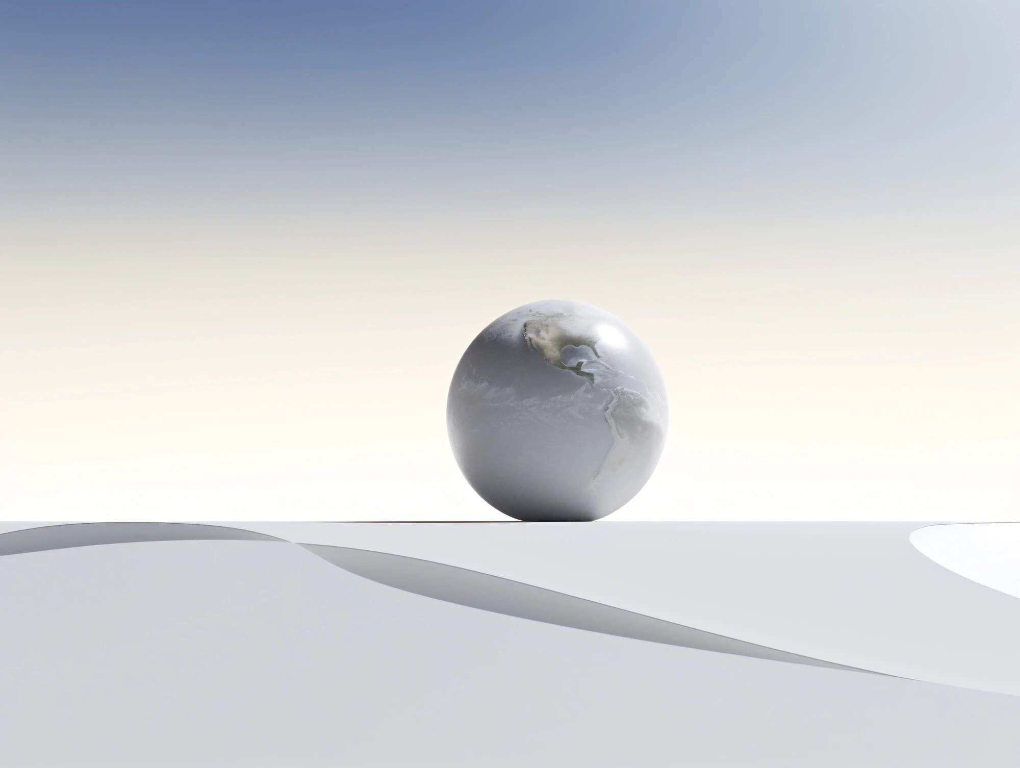 3d earth planet shape with chrome texture