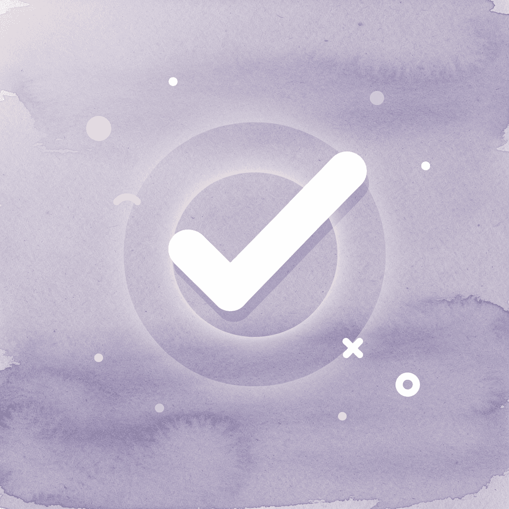 Checkmark icon representing completion and clean dissolution