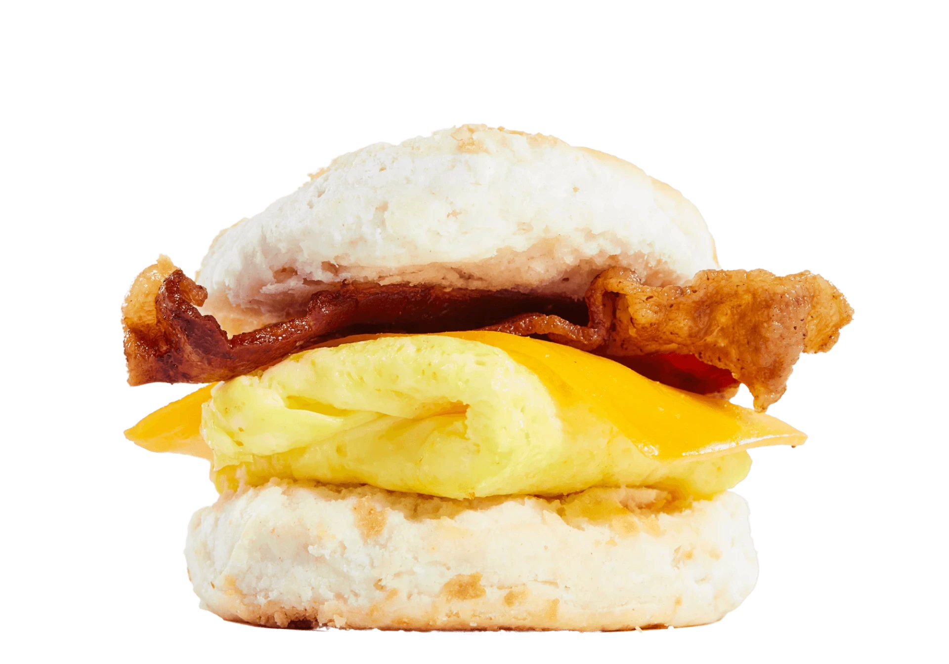 Buttermilk biscuit breakfast sandwich with scrambled egg