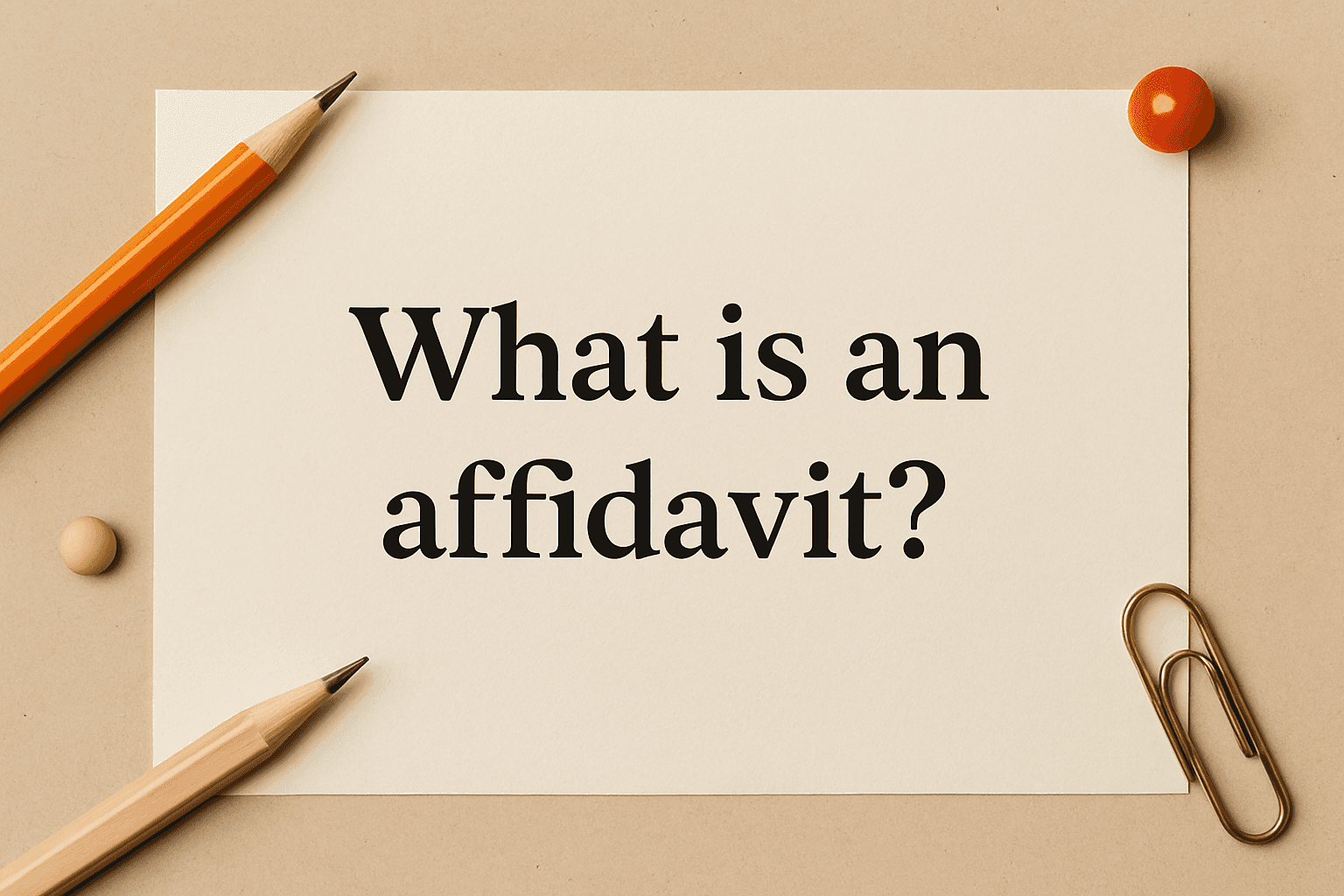 what is an affidavit