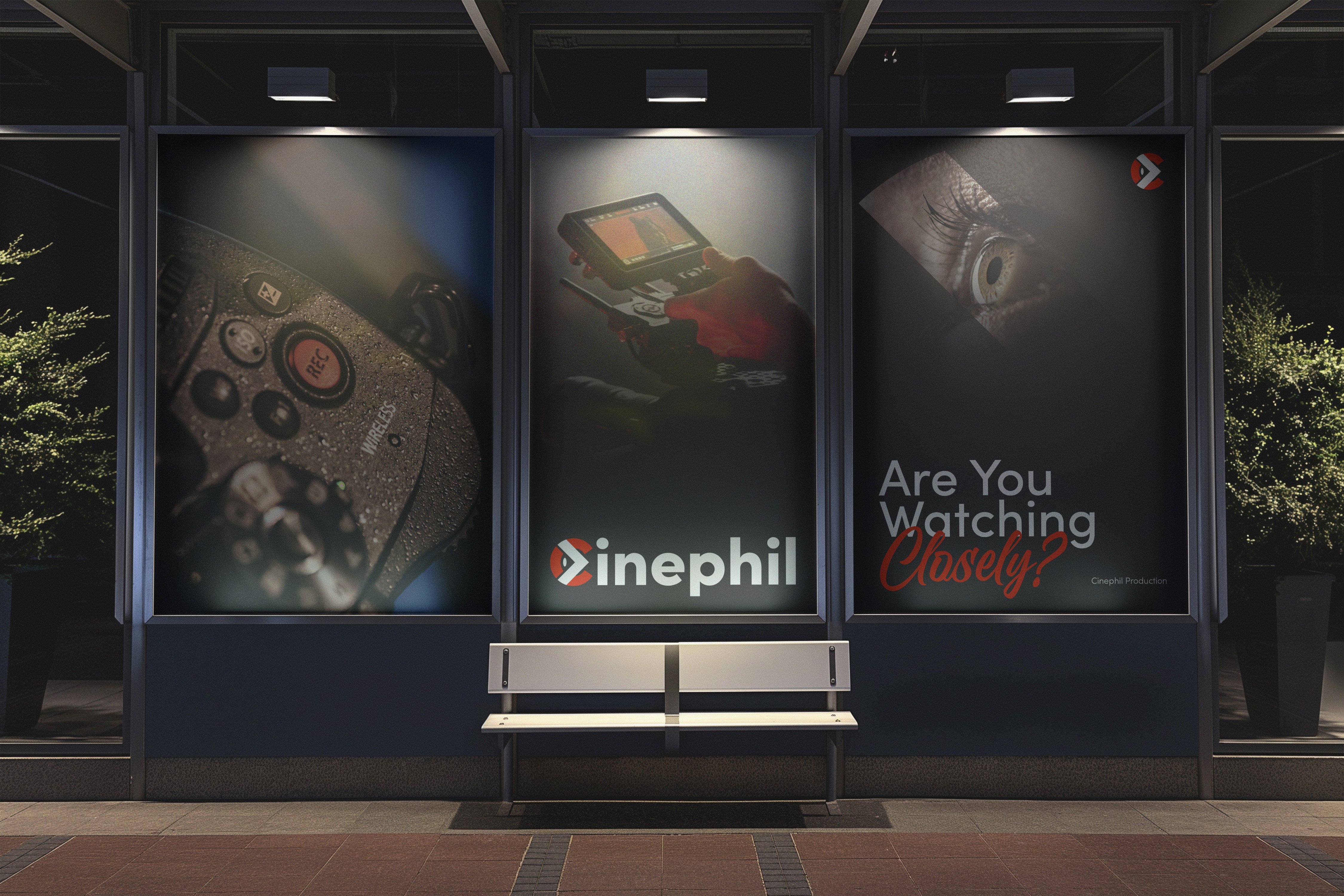 White outline of a classic smiley face followed by the text “Smiley Co” in white serif type on a vivid orange background.