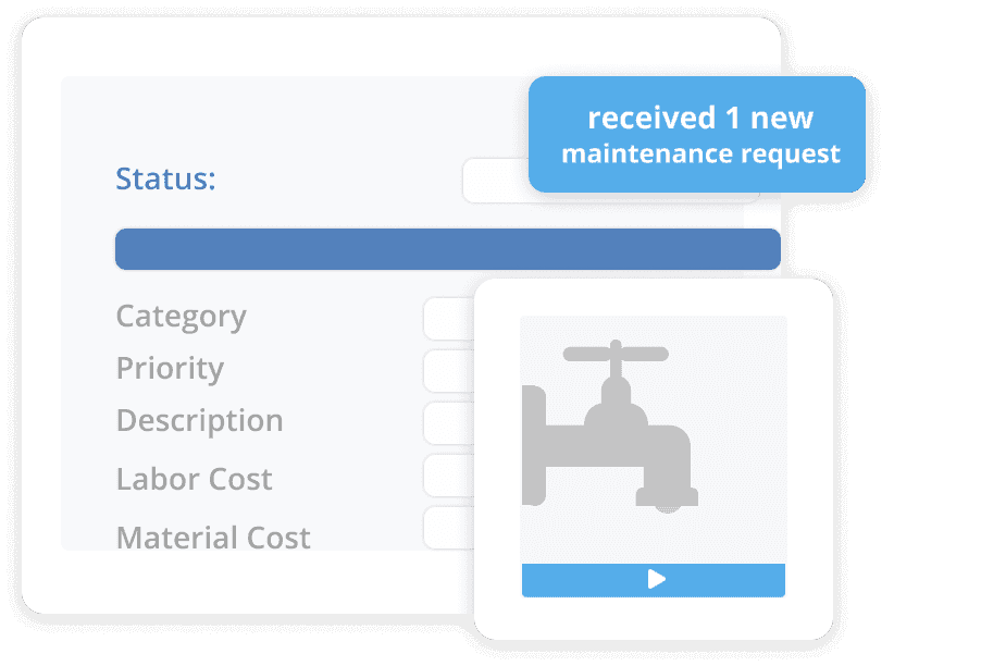 rentredi landlord-tenant app image: picture of video maintenance feature on rentredi
