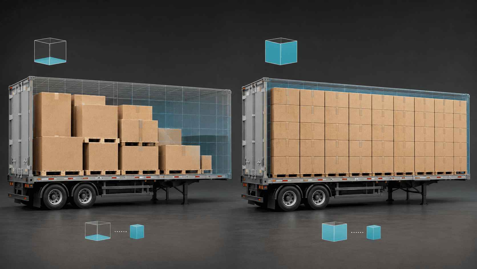 Truck with empty space leads to hidden logistic cost