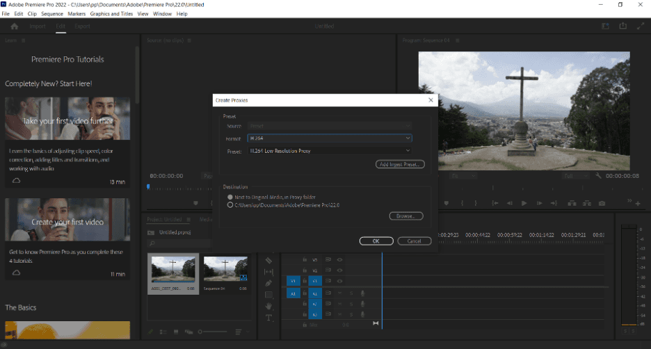 Premiere Pro running on a cloud computer