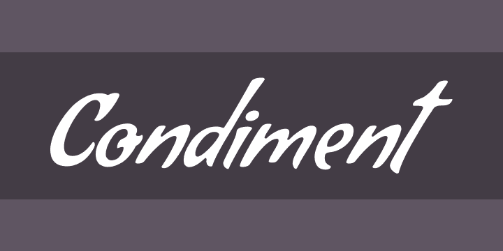 Condiment script font