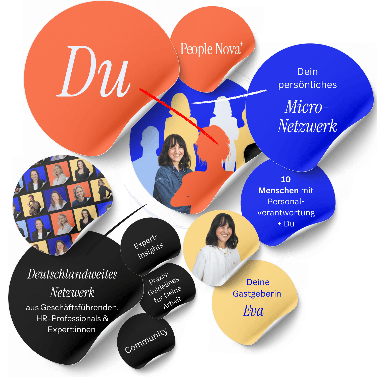 A young person with curly hair smiles at the camera while sitting in front of a laptop against a dark background. (Background Removed)