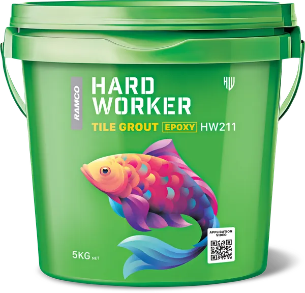 Hard Worker Epoxy Tile Grout forlong term protection to every joint and tile.