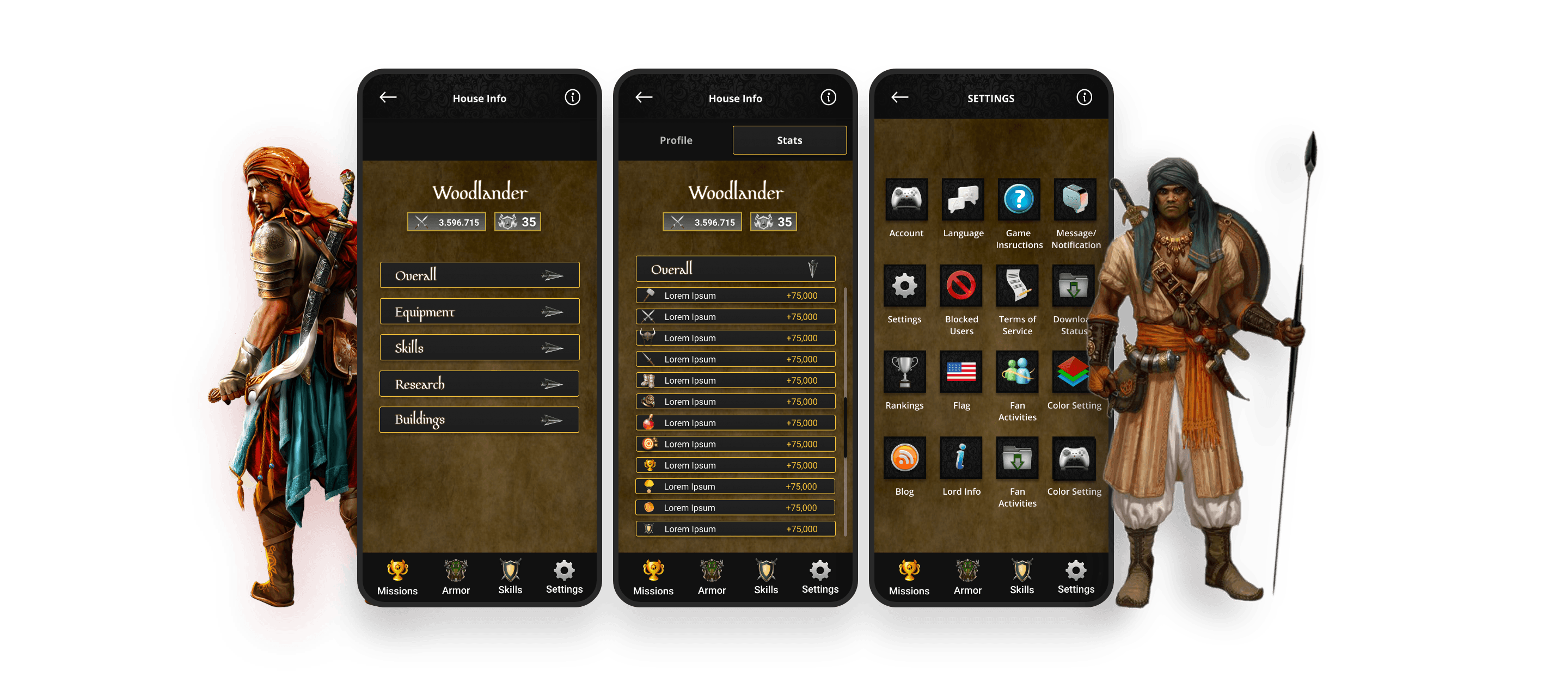 Mobile Screen Designs of this project.
