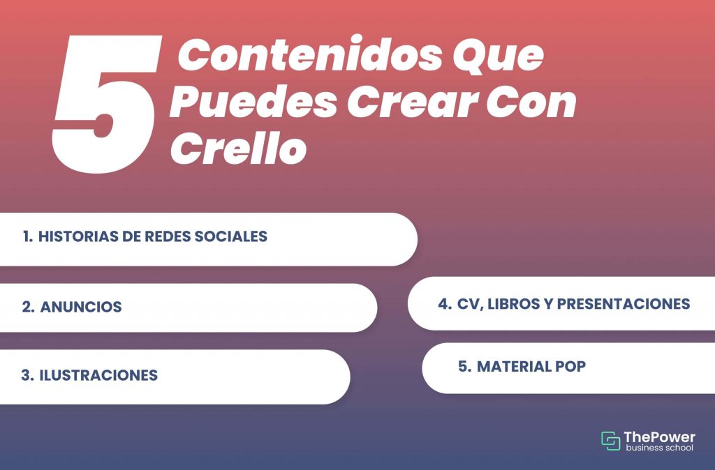 5 contenidos que puedes crear con crello