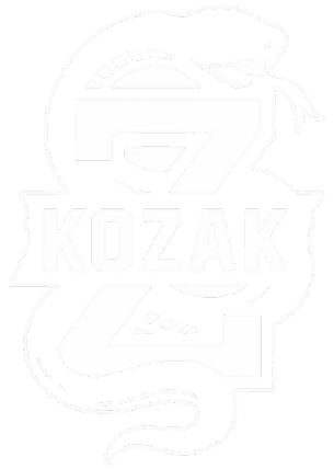 White interwoven logo on black background. Simple, minimalist design.