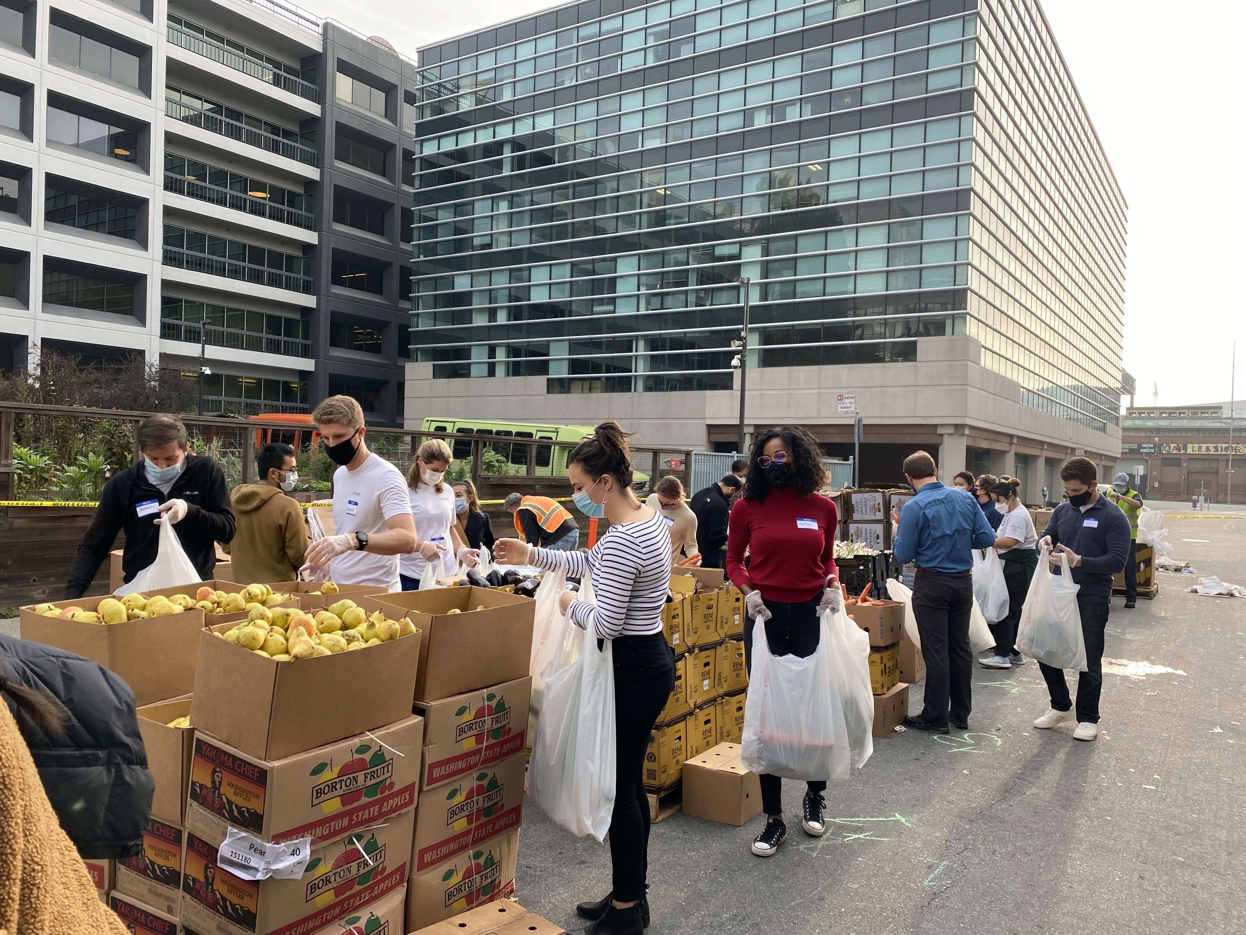 Afreshies packing bags with fresh produce