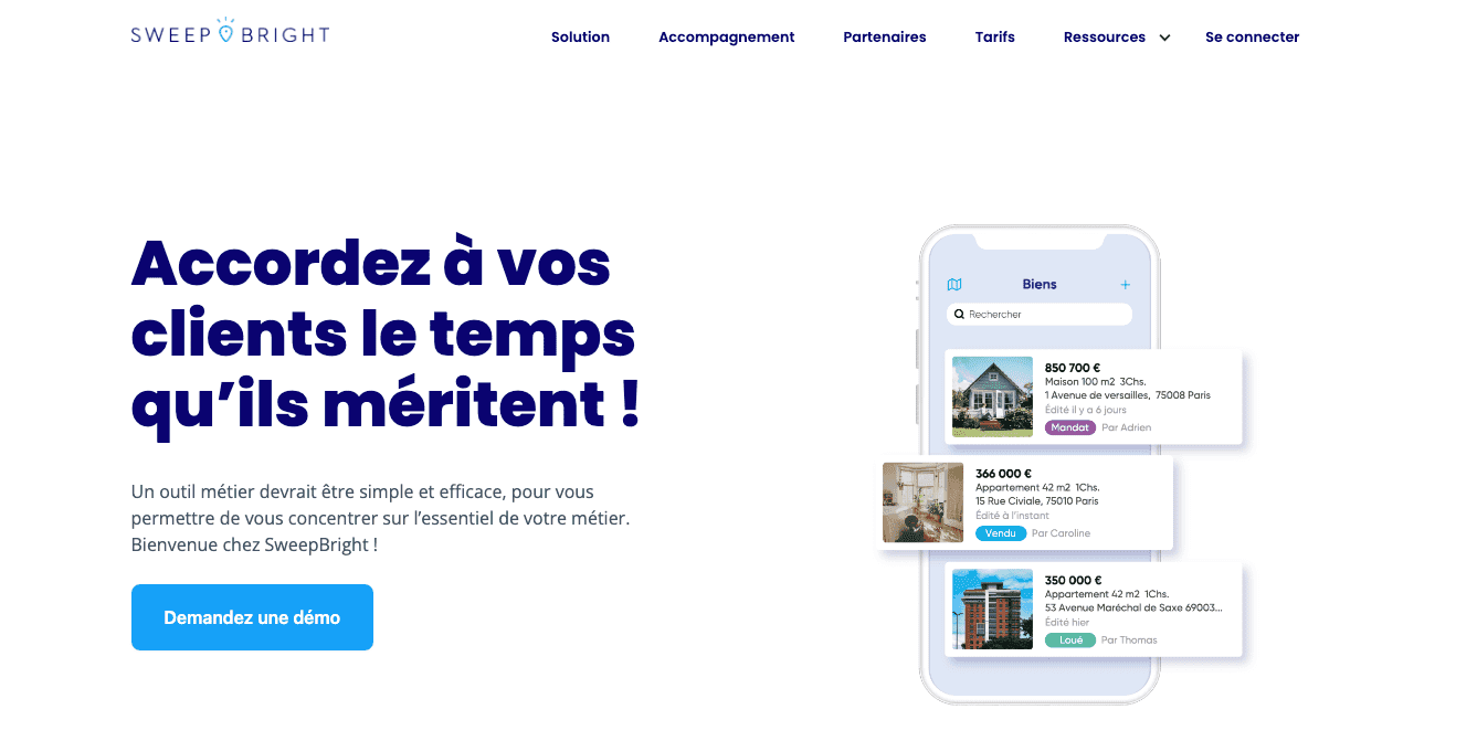 outils agent immobilier sweepbright