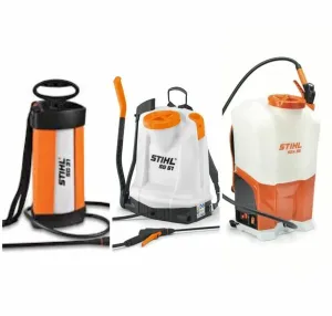 handheld sprayer with a long nozzle, hose, and adjustable strap