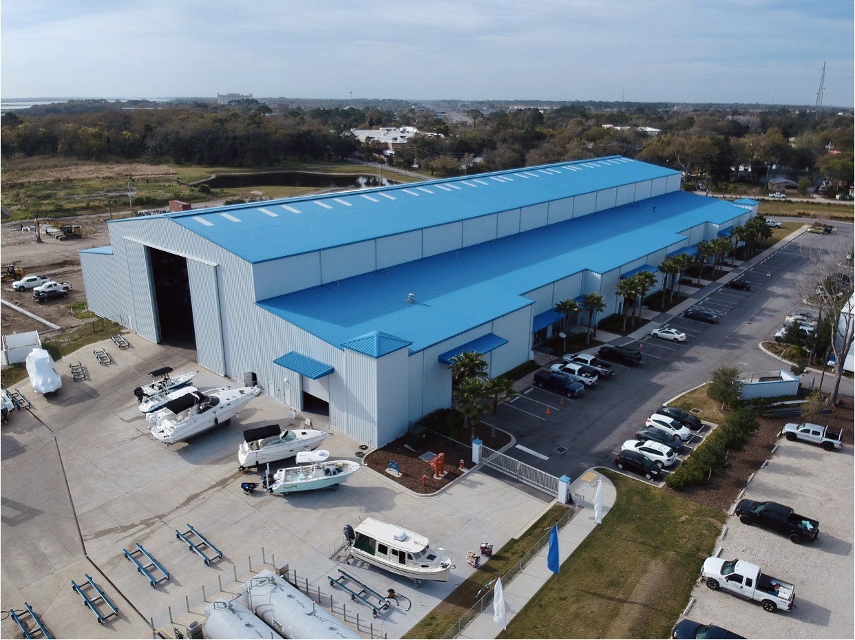 St. Augustine Shipyard dry storage drone view