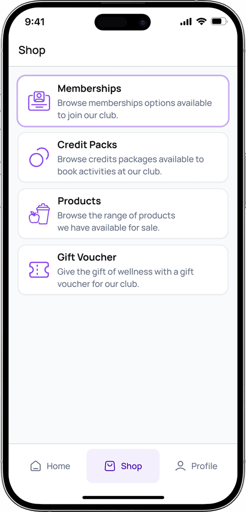 Members App Shop