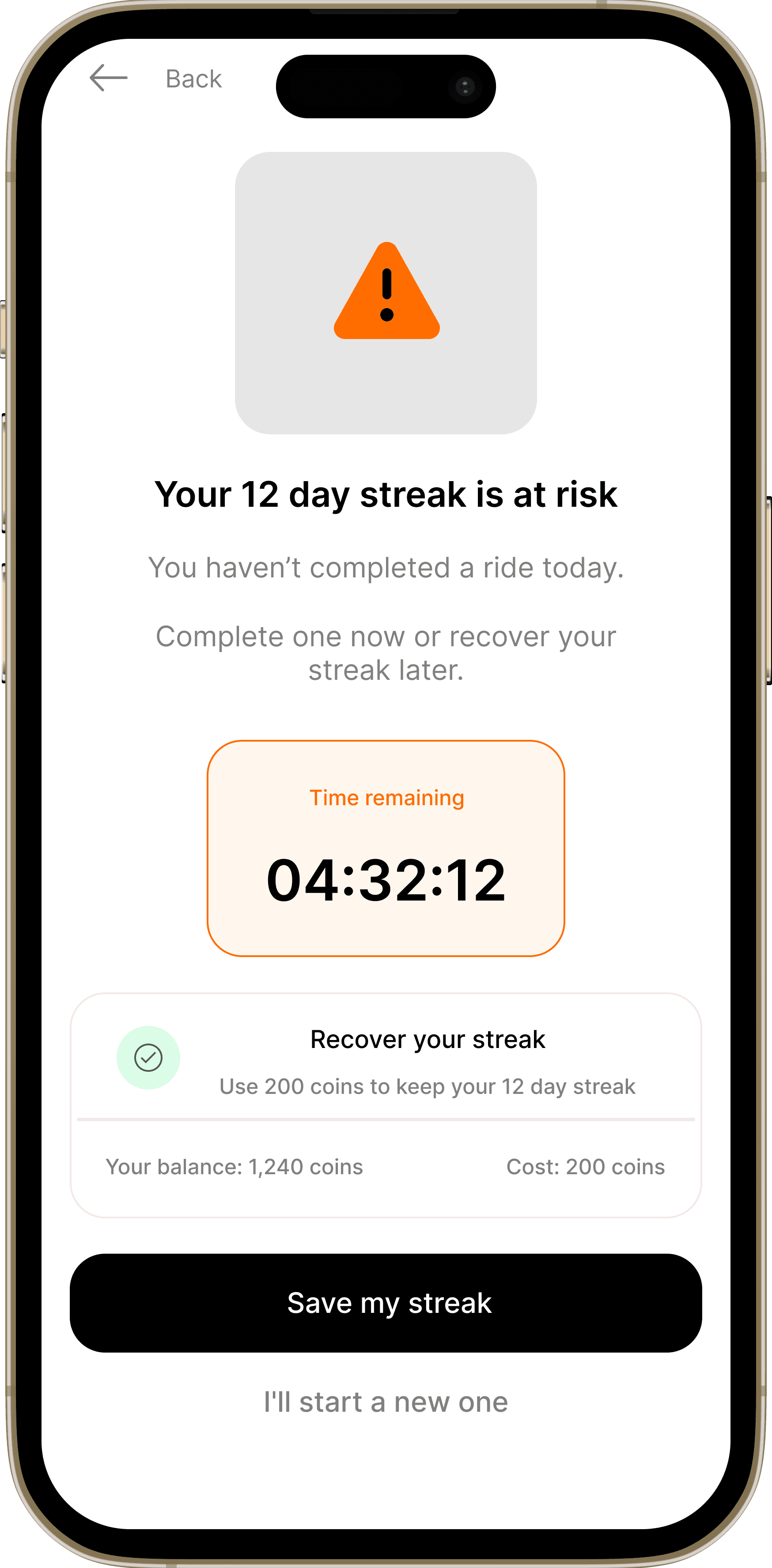 Recover Streak