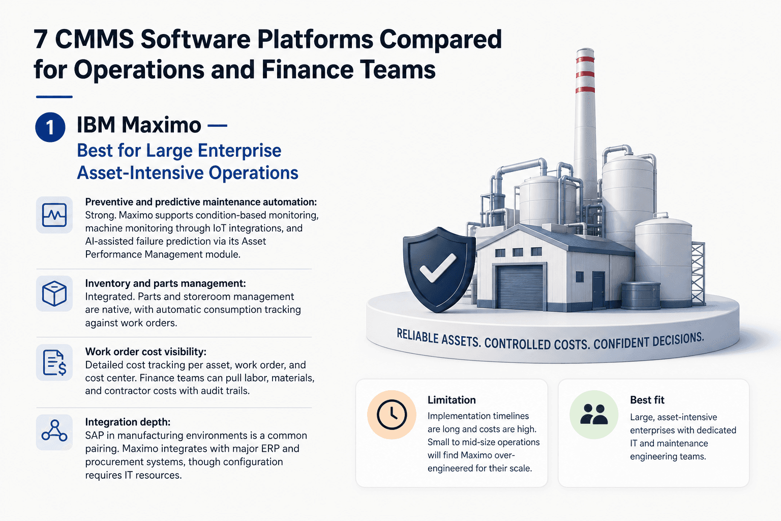 Illustration for 7 CMMS Software Platforms Compared for Operations and Finance Teams