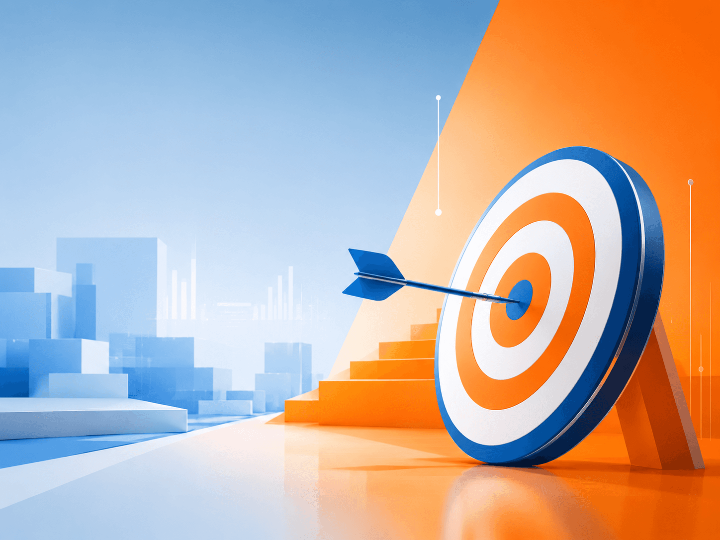 Arrow hitting the bullseye, representing strategic decision-making and accurate AI product planning.