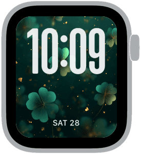 cloverfield Apple Watch face preview 1 featuring gradient, modern, st patricks day, and spring.
