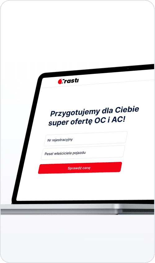 Laptop otwrata strona Trasti