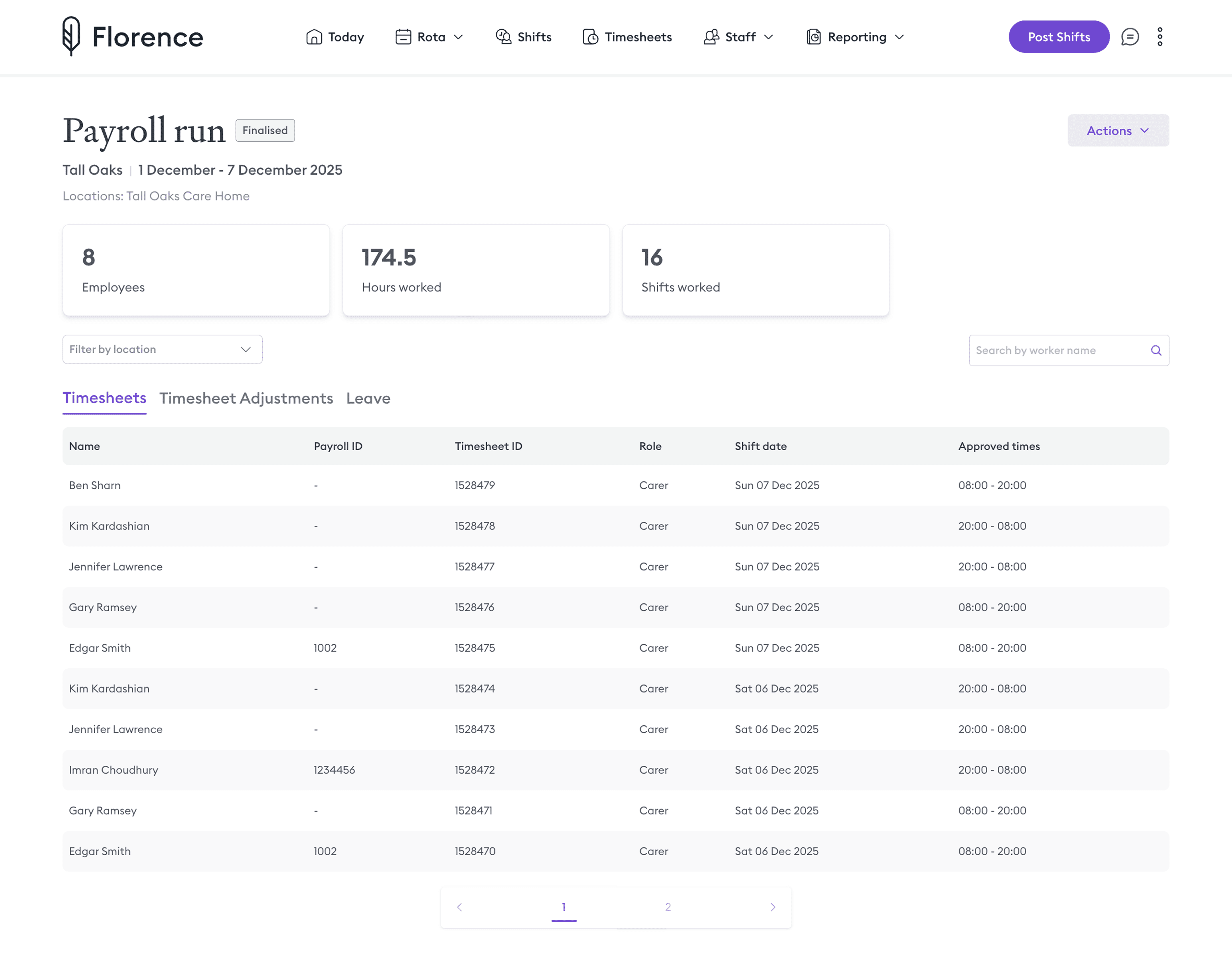 Florence HR & Payroll