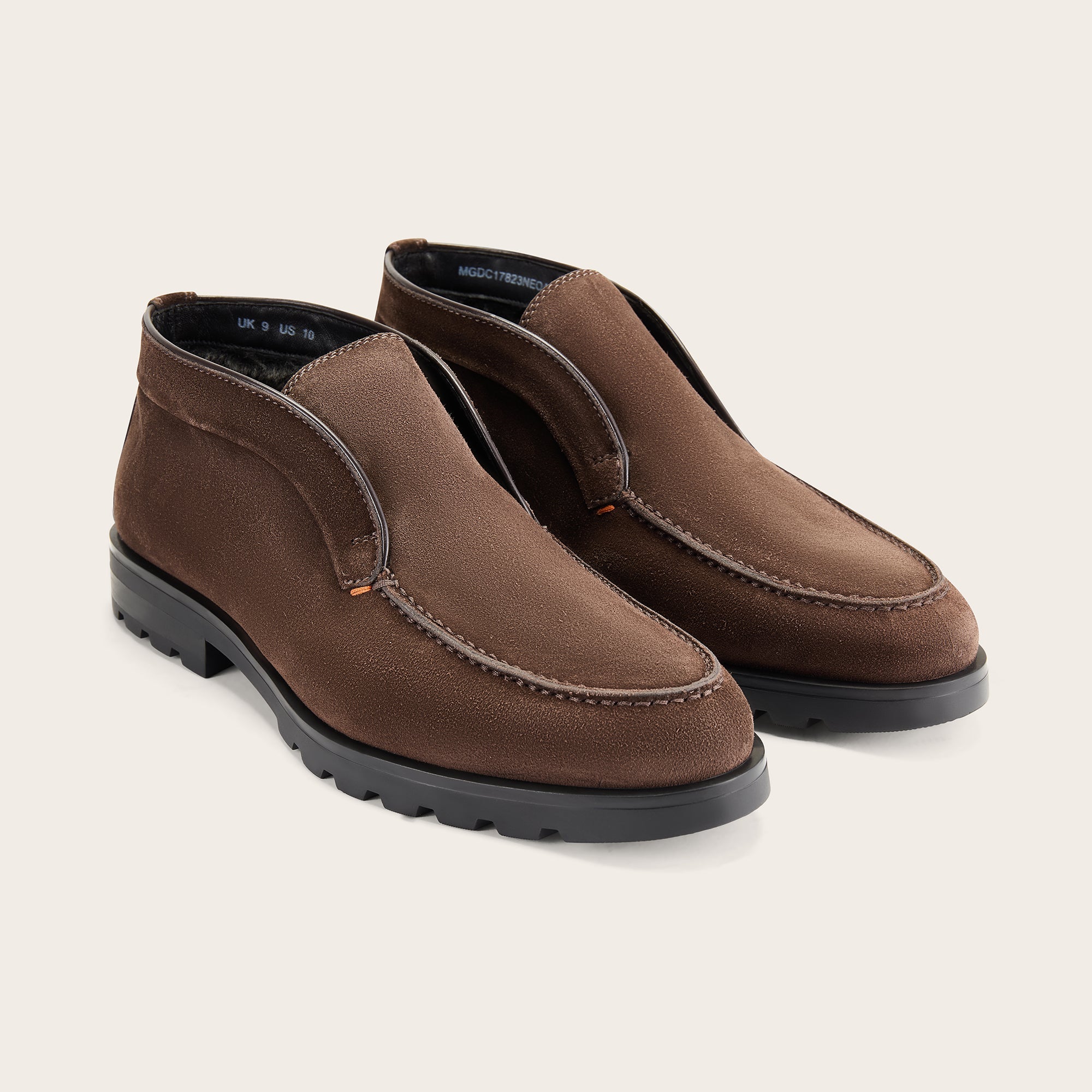 Men's Winter Dark Brown Desert Boots - Mandelli UK