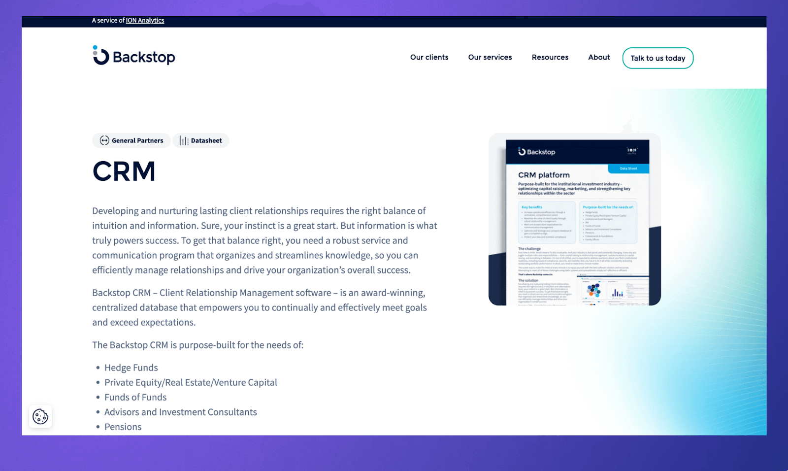 Backstop Solutions Homepage