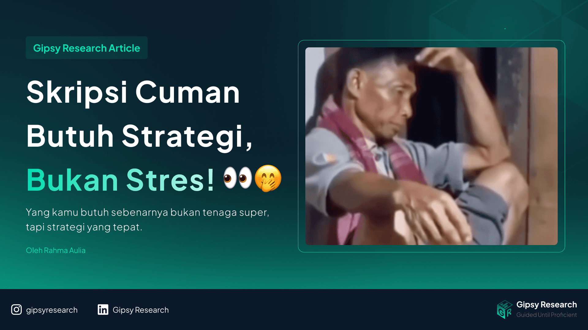 Cover Skripsi Cuman Butuh Strategi, Bukan Stres! 👀🤭