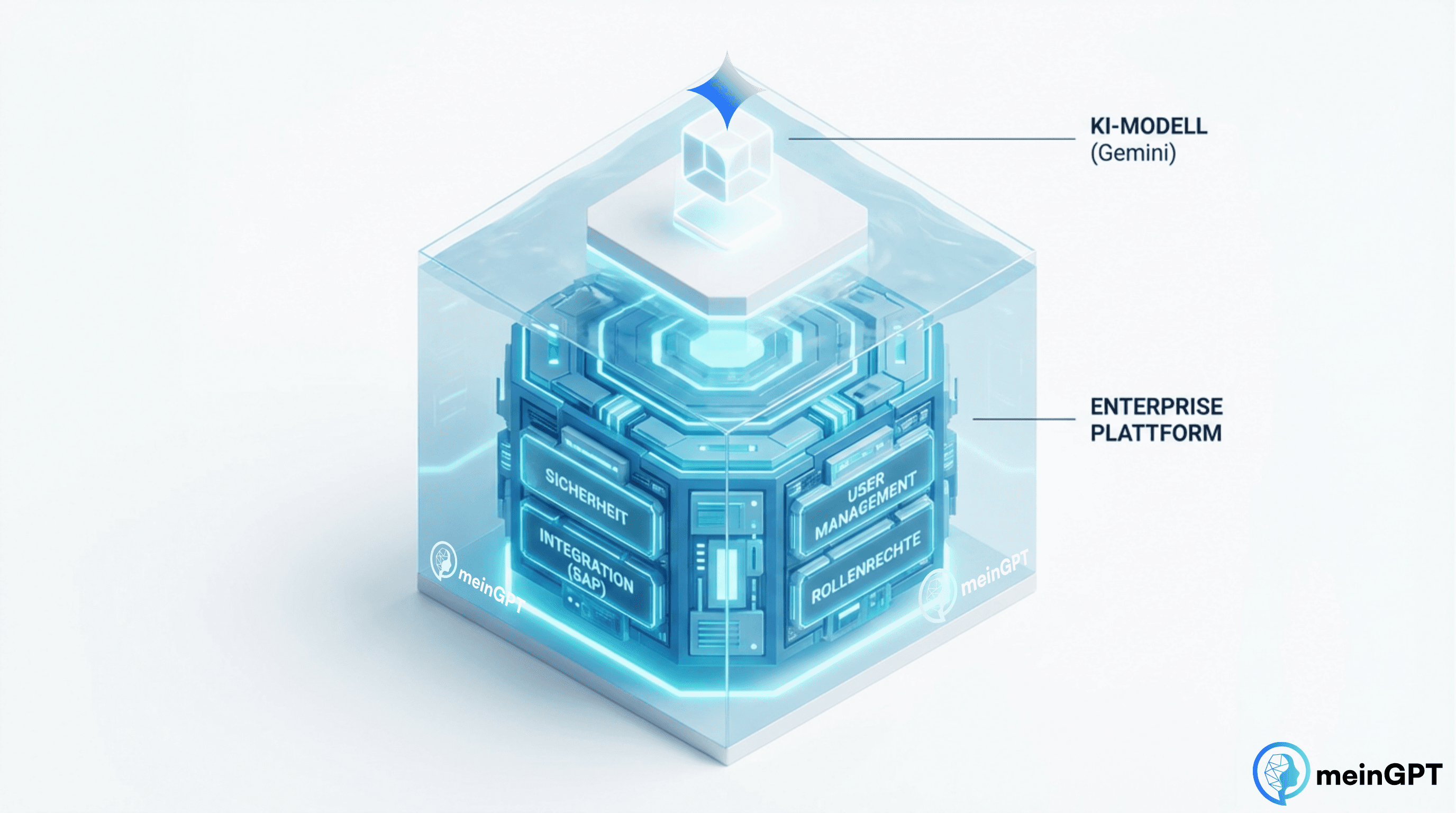 Unterschied zwischen KI-Modell Google Gemini und KI-Plattform für Unternehmen