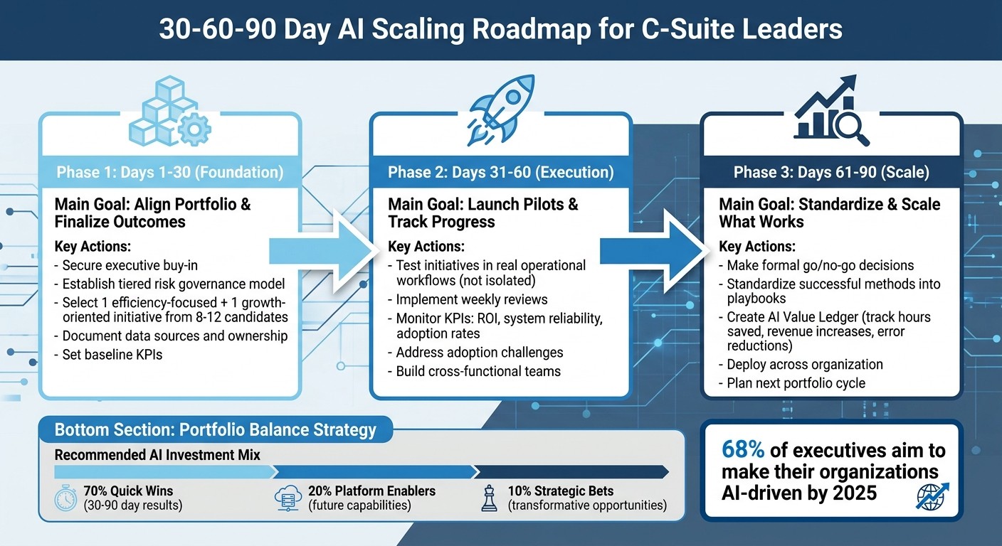 30-60-90 Day AI Scaling Roadmap for C-Suite Leaders