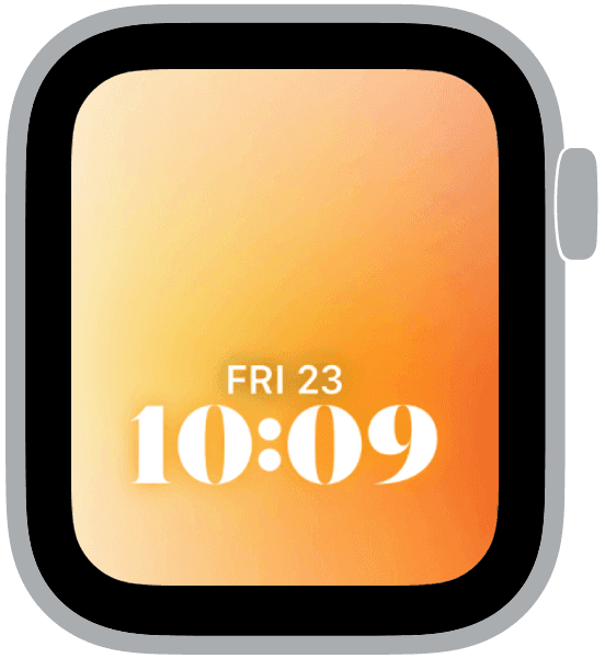 an apple watch face from the halloween gradients collection
