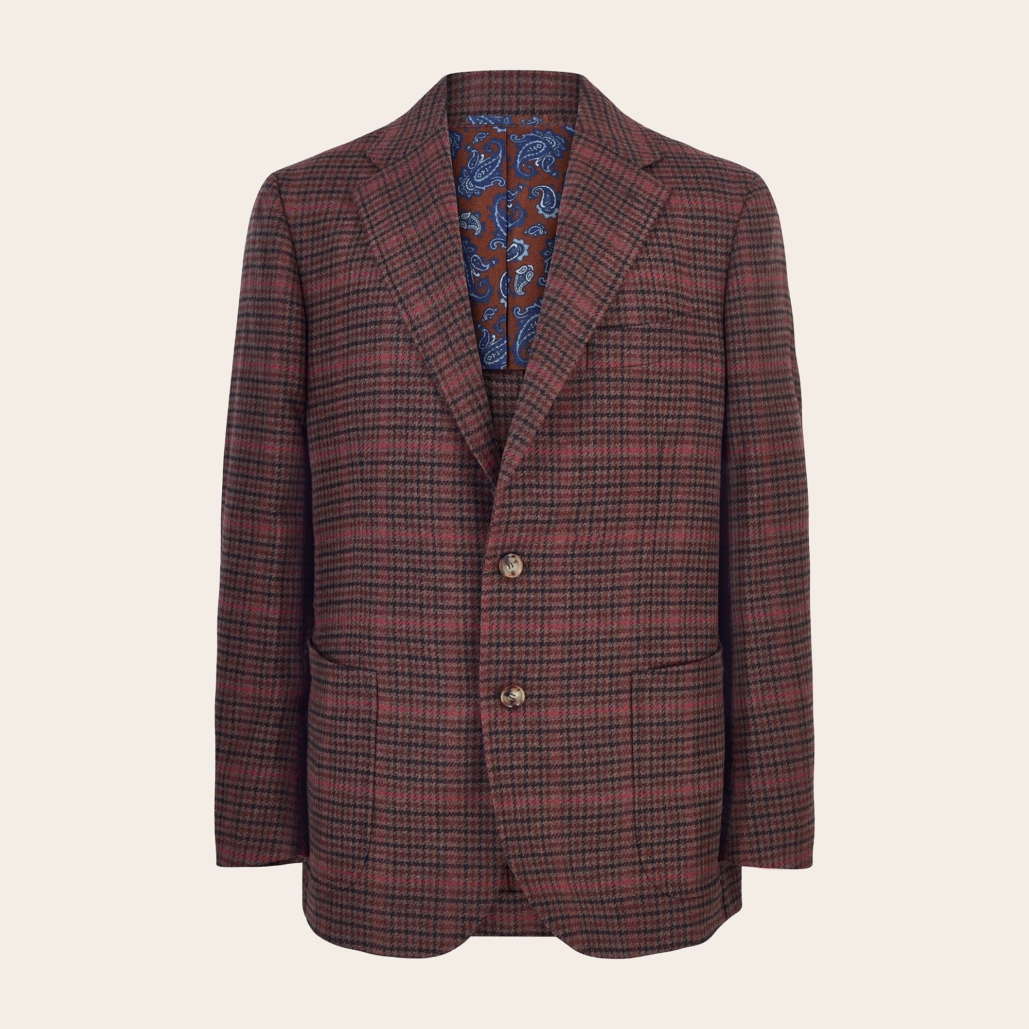 Brown Houndstooth Blazer - Mandelli UK