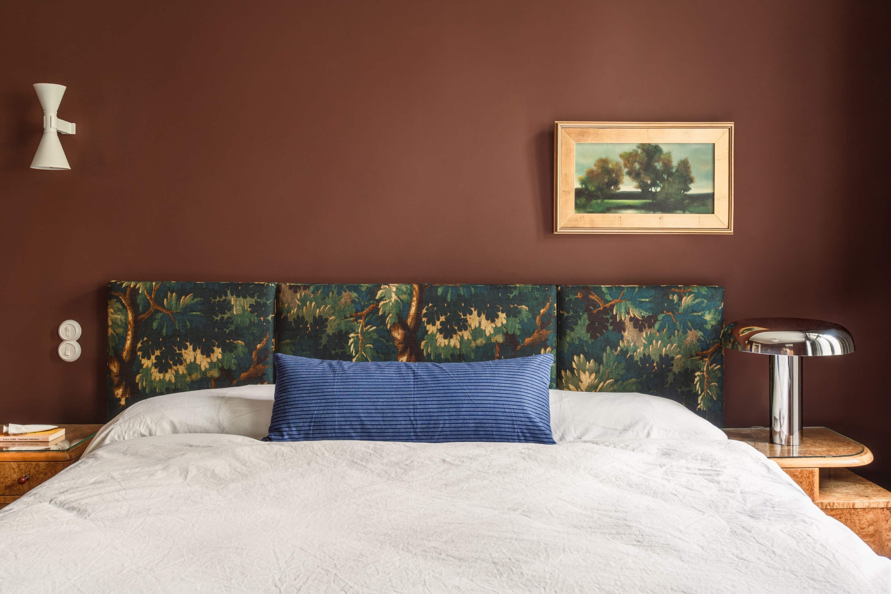 Chocolate brown bedroom in Berlin interior design