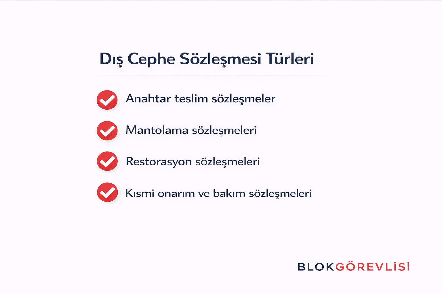 Dış Cephe Sözleşmesi Türleri