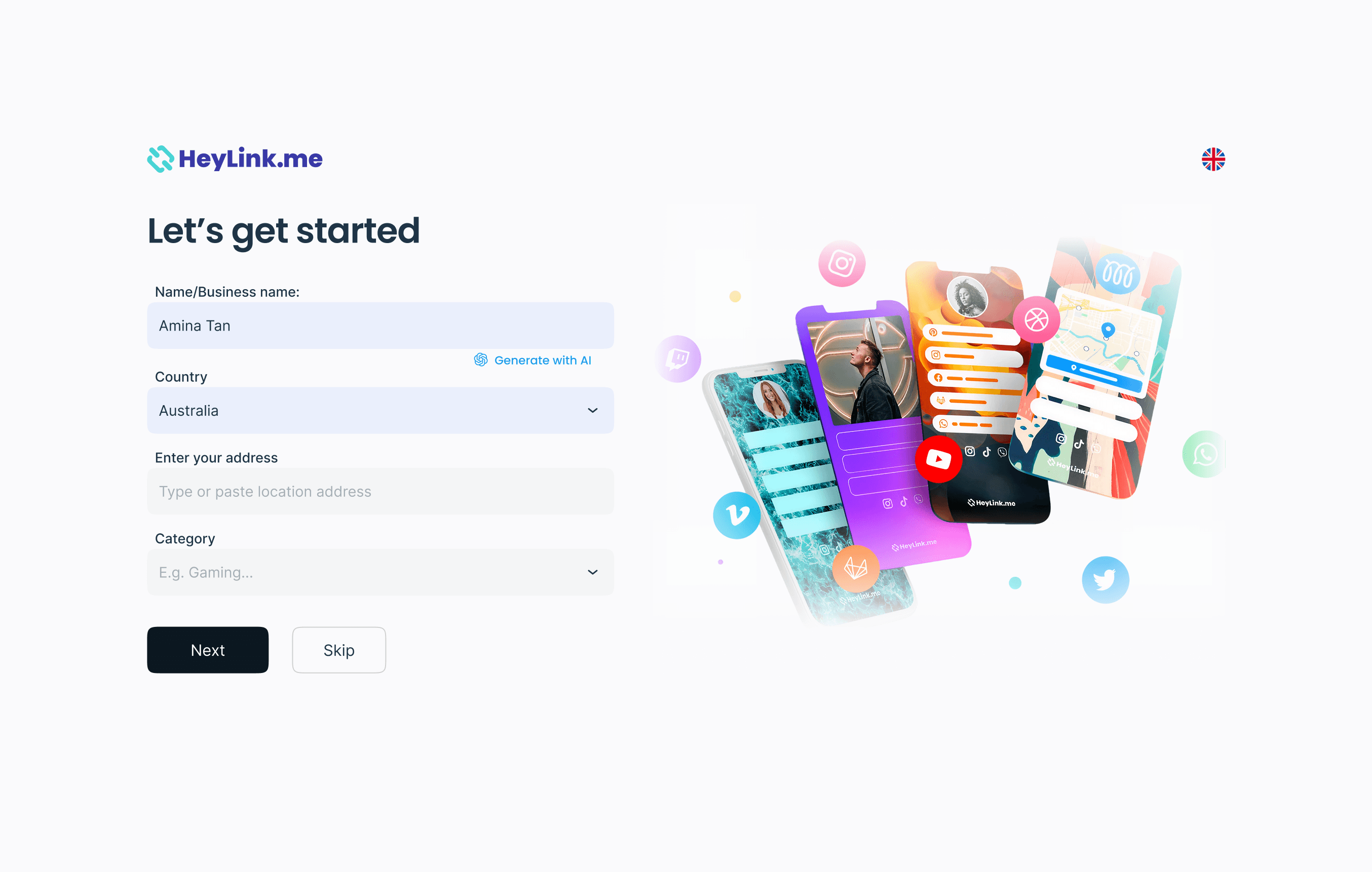 Onboarding UI