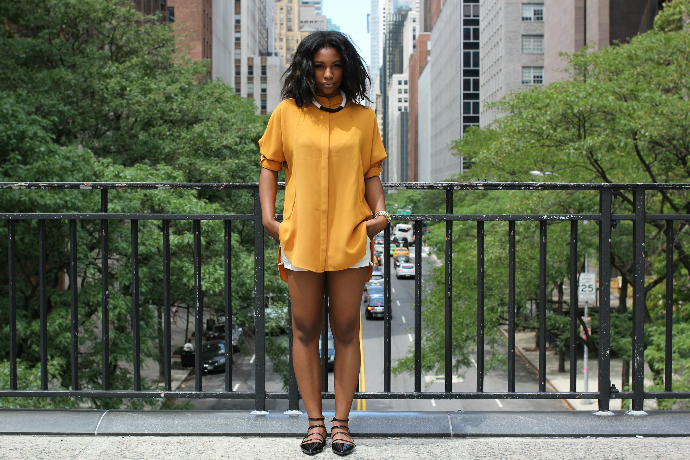 woman trying out colors - Yellow Color Combinations Clothing