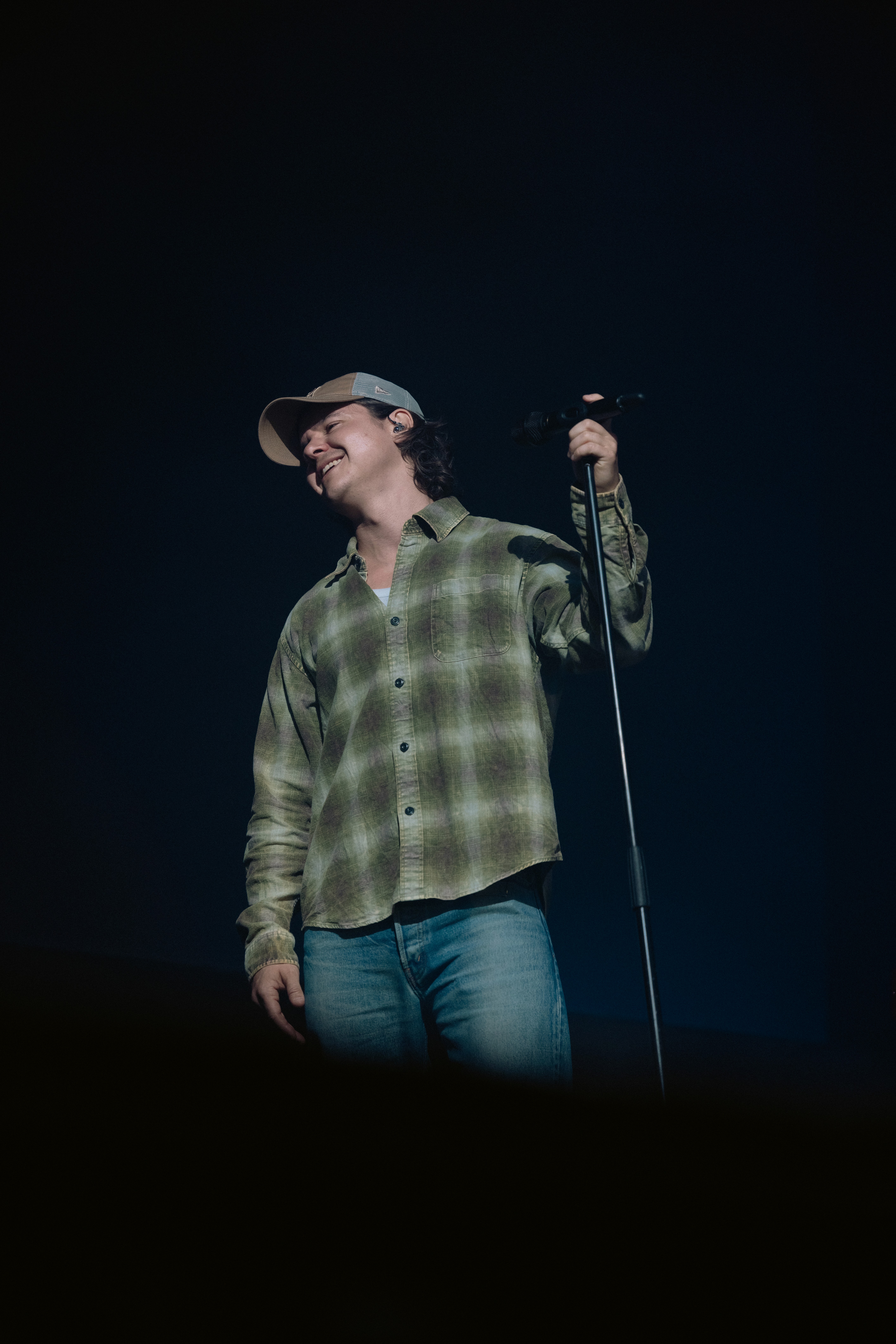 Stylish model in crowd