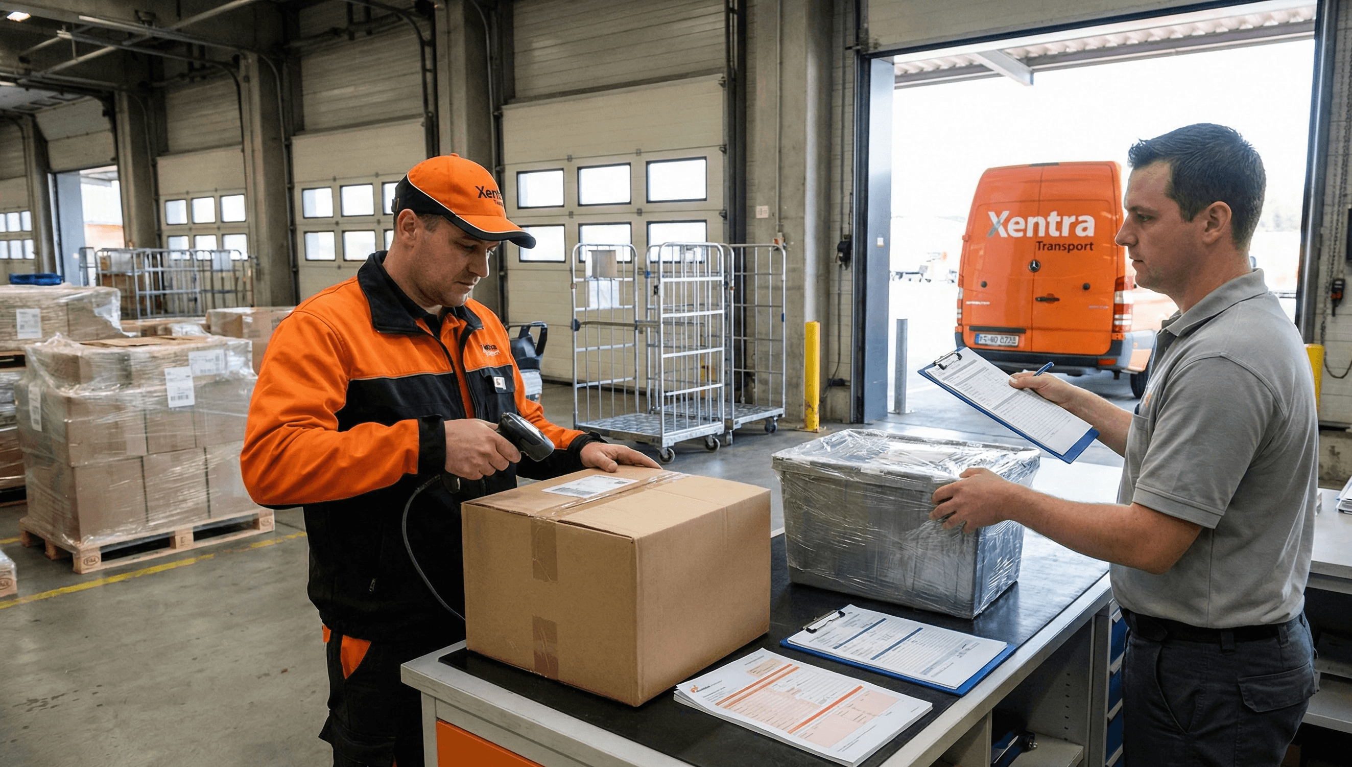 courier awaiting freight at JFK airport