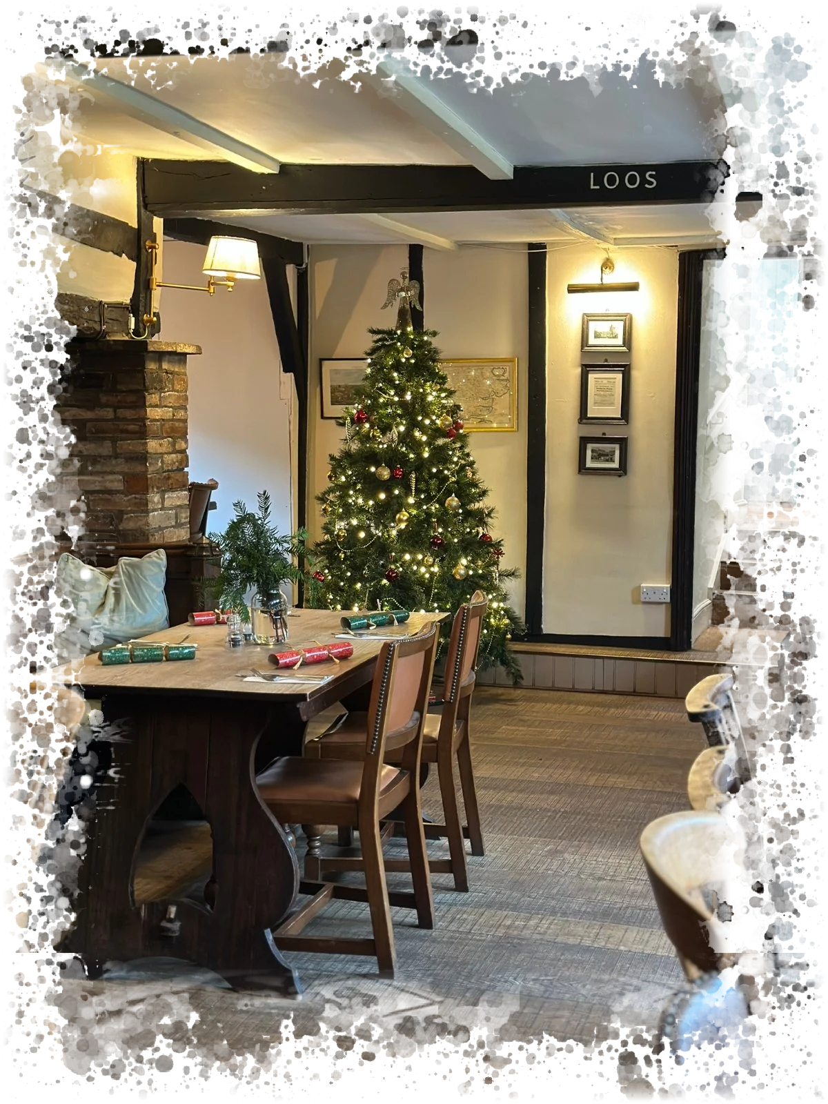 Christmas tree in the dining room
