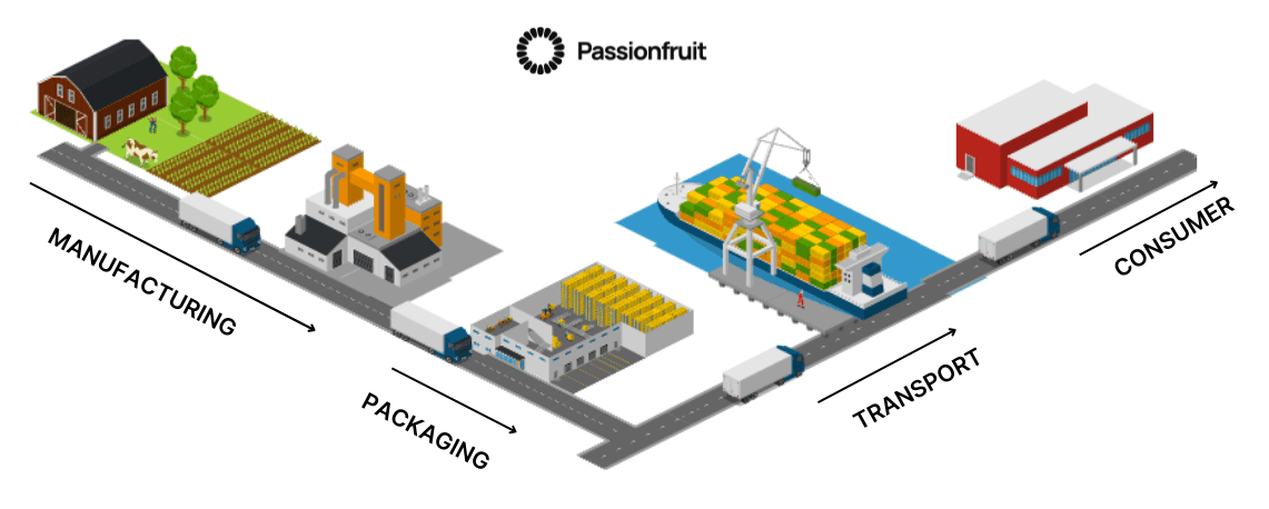 The stages of the supply chain
