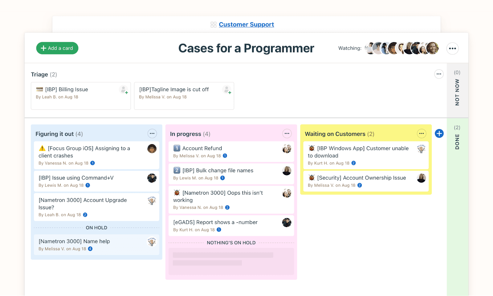 Screenshot of Basecamp dashboard