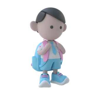 Free 3D boy student icon
