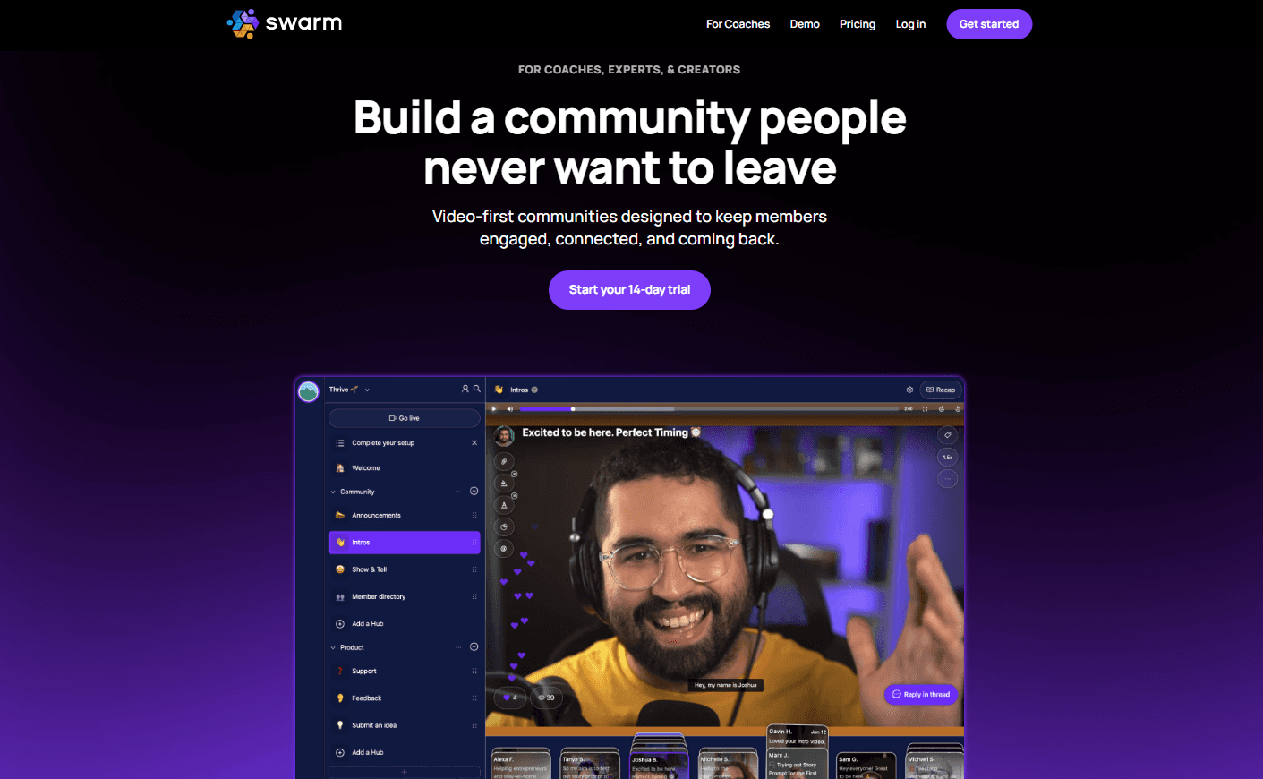 swarm homepage screenshot