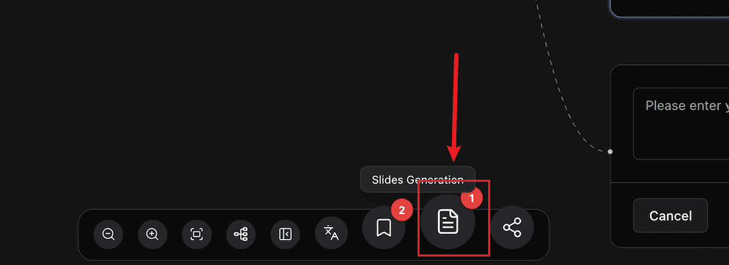 Slides Generation button